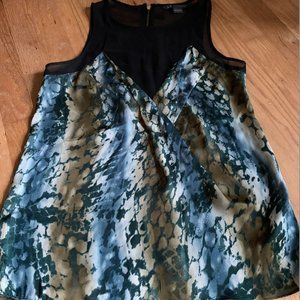 Armani Exchange Silk and Mesh Tank